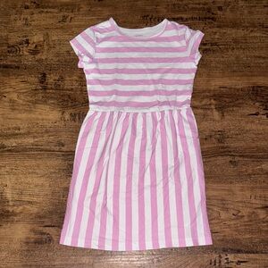 Carter's Pink and White Striped Casual Dress